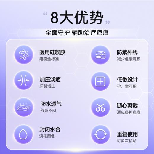 可孚颜本舒硅凝胶疤痕敷料周抛疤痕贴进口 商品图3