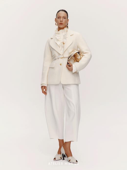 【马德里不思议】复古花扣可收腰绵羊毛西装外套 商品图1