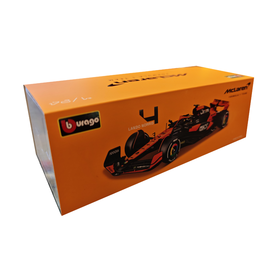 Bburago比美高 1:24 F1系列-迈凯伦 F1 车队 MCL38  (迈阿密大奖赛涂装) (4 兰多·诺里斯)-哑黑色/橙色