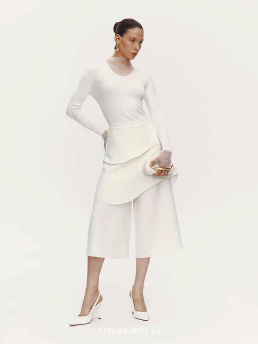 【清晨微光】纱纱拼接针织上衣 商品图3