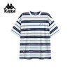Kappa卡帕背靠背运动短袖男2025新款夏季条纹圆领刺绣半袖t恤男款KPCICTD16 商品缩略图0