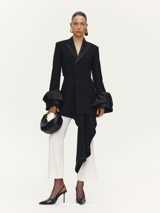 【塞勒涅日迹】百搭利落微喇九分裤 商品图1