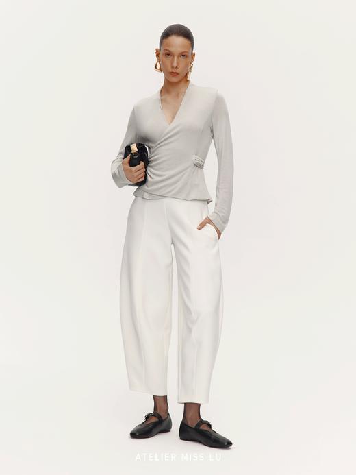 【浮世织语】系带设计软糯针织裹身上衣 商品图1