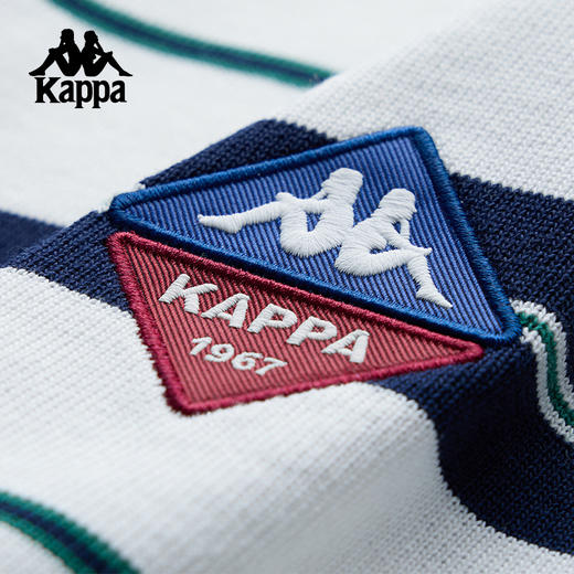 Kappa卡帕背靠背运动短袖男2025新款夏季条纹圆领刺绣半袖t恤男款KPCICTD16 商品图4