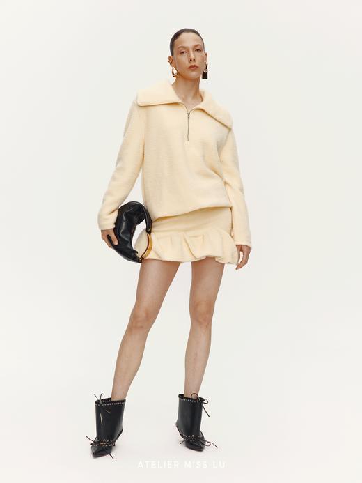 【暖阳舒芙蕾】廓形造型大翻领宽松卫衣 商品图1