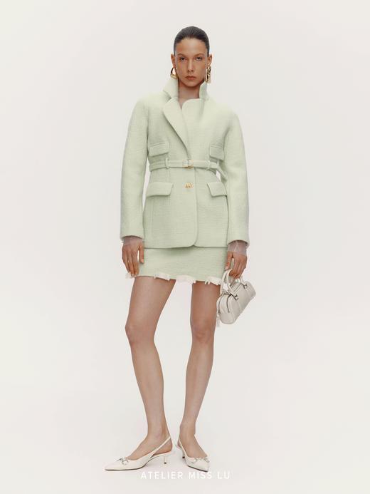 【普罗旺斯风吟】圆肩设计复古翻领造型绵羊毛西装外套 商品图2