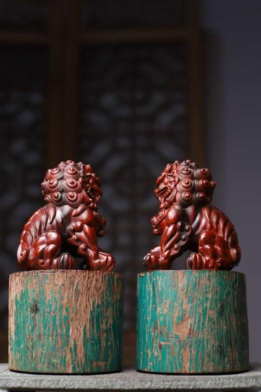 石狮°小叶紫檀拆房老料摆件 商品图2