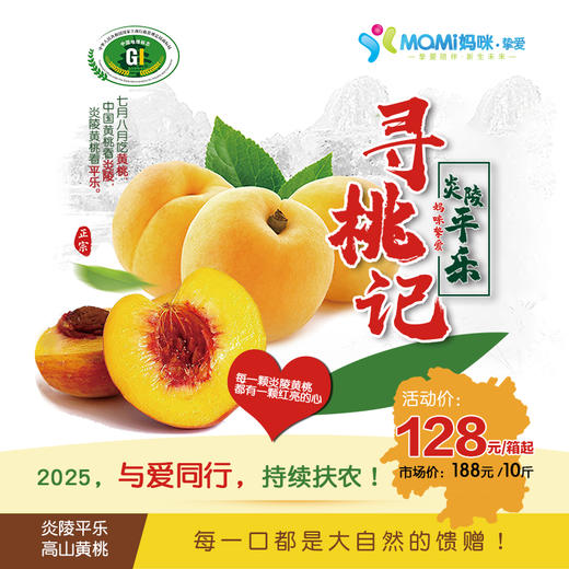 2025年‘桃梨节’第七季正宗湖南株洲炎陵高山黄桃手工现摘现发10斤新鲜高山红心桃高档水果（生鲜水果东北三省，新疆，西藏，内蒙古不能发货） 商品图0