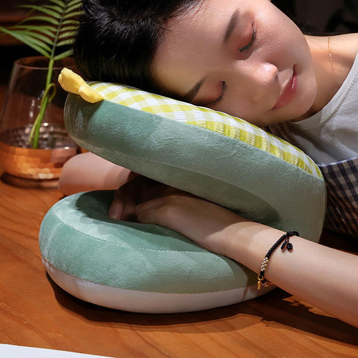 自然醒泡泡格子冰丝双面午睡枕小学生教室桌上趴睡枕午休神器睡觉枕头抱枕QYL 商品图11