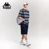 Kappa卡帕背靠背运动t恤男款2025新款夏季条纹短袖纯棉刺绣上衣女K0F52TD71 商品缩略图4