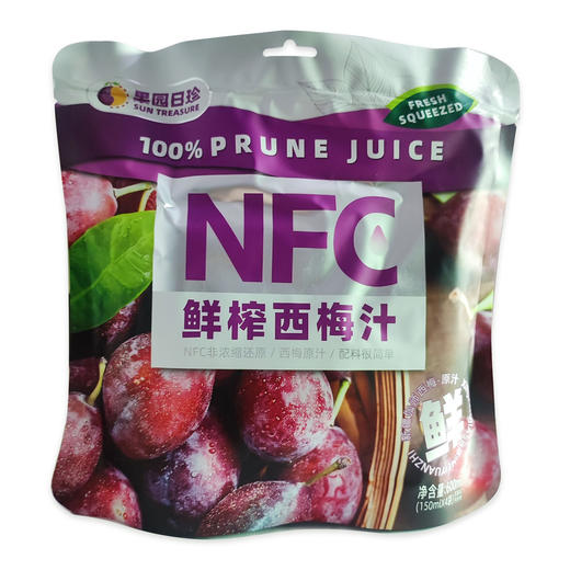 果园日珍NFC鲜榨西梅汁600ml(150ml*4包）【疆品南下 粤品北上】 商品图2