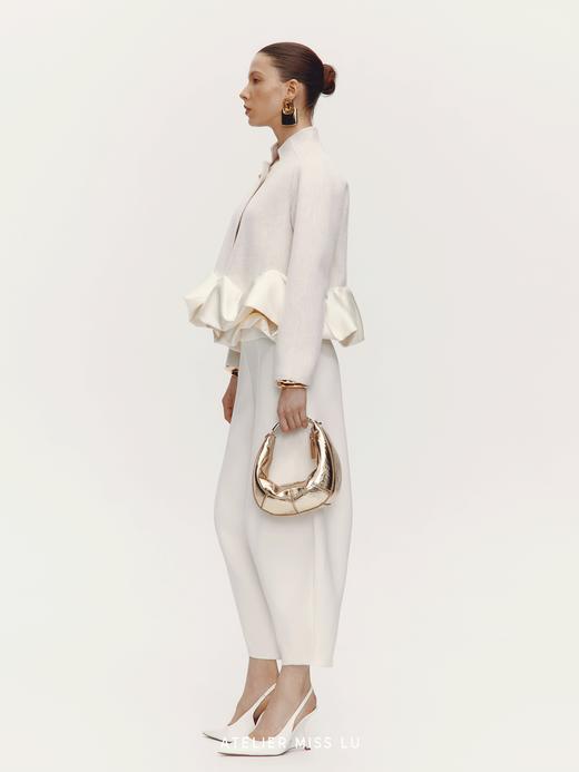 【北欧冬絮】下摆立体云朵环绕绵羊毛双面呢短外套 商品图1