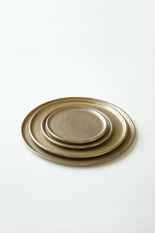 安藤雅信162-165金彩丸渕平皿 商品图1