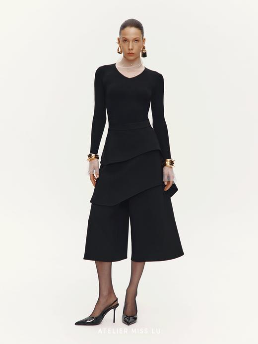 【星夜微光】纱纱拼接针织上衣 商品图1