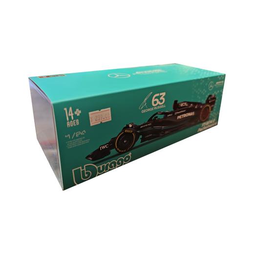 Bburago比美高 1:24 F1系列-梅赛德斯-AMG F1 W14 E PERFORMANCE  (63 GEORGE RUSSELL)-哑黑色 商品图0