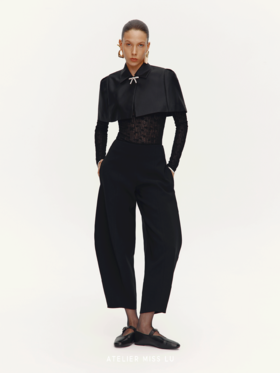 【权杖公主】造型水钻点缀光泽感斗篷短上衣