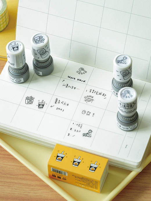 白日几何 鸡蛋仔仔系列光敏印章新款生活记录自带油墨 第2弹 商品图2