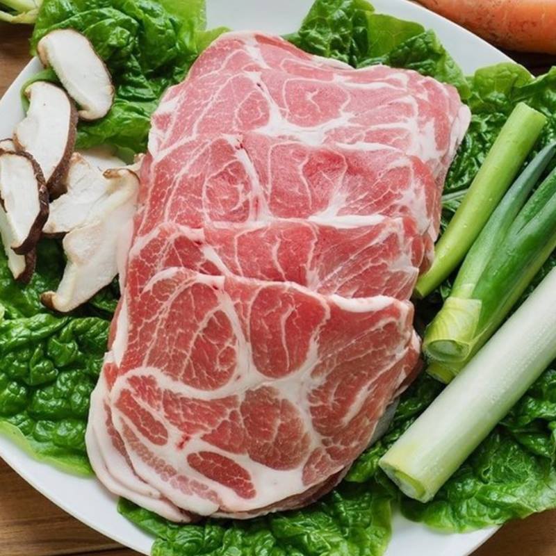 猪肉薄切梅花肉烧烤用500g돼지고기 대패목살 구이용