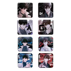 栗汀 全球高考 三期 角色 方徽章 吧唧 8包/盒 国谷 耽美