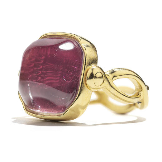 北京仓｜Goossens Paris-CABOCHONS-葡萄紫色 岩石水晶 绳结 戒指［法国设计师］ 商品图2