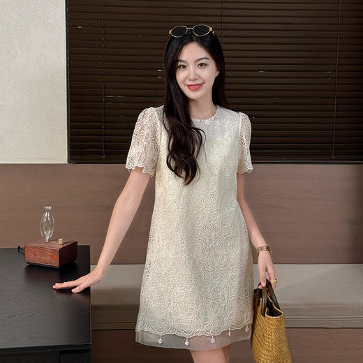 【不退不换】良木礼蕾丝连衣裙（X7270） 商品图0