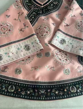 盛唐牡丹盛奢系列|香云纱手绣宝相花偏襟外套