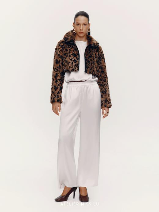 【琉璃之月】光泽感醋酸混纺直身长裤 商品图1