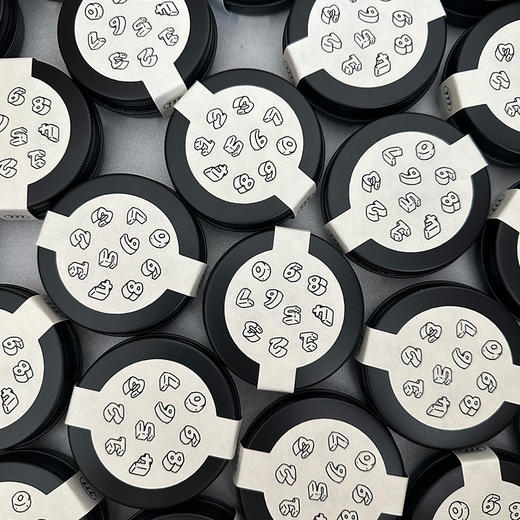 白日几何 立体数印木头印章套装立体数字手帐素材 商品图2