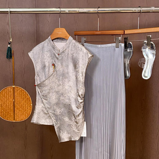 【预售7天】良木礼人丝提花小衫（X7214） 商品图2