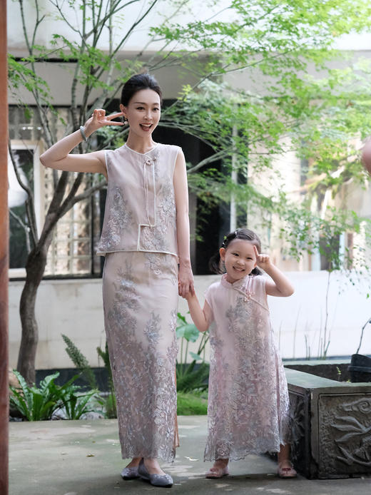 盛唐牡丹| Kids 意大利进口蕾丝旗袍裙(儿童) 商品图4