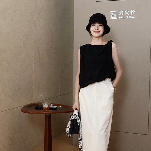 良木礼亚麻扭结背心（X7302） 商品图1