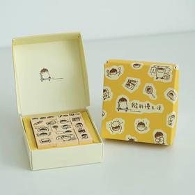 白日几何 卡乐鹅系列鹅的慢生活diy木头印章单枚生活记录手帐素材