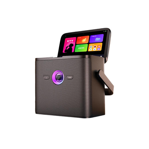 爱畅 K歌音箱 K10 黑色 户外便携式点歌机家庭ktv点歌系统k歌音响套装K10 商品图0