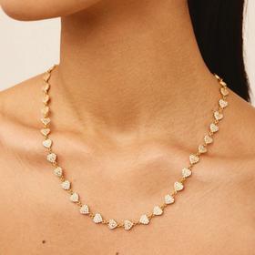 北京仓｜CRYSTAL HAZE-Habibti-金色 锆石 爱心 项链［挪威设计师］