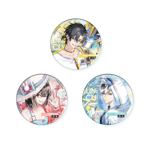 木灵动漫 时光代理人 泳池派对系列 浮雕双闪徽章 吧唧 国谷 商品图0