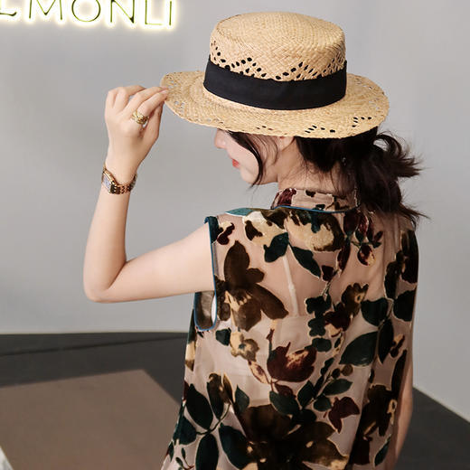 【特价不退换】良木礼真丝丝绒上衣（X7203） 商品图3