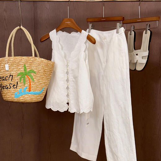 【预售7天】良木礼亚麻无袖背心（52656） 商品图3