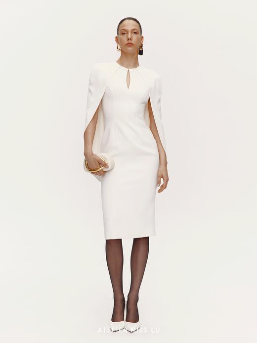 【维纳斯诞生】斗篷拼接设计修身连衣裙 商品图1