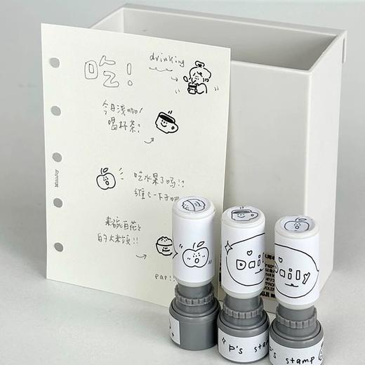 白日几何 P头goody系列光敏印章新款生活记录自带油墨 商品图3