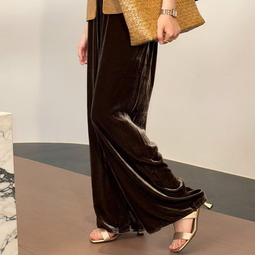 【预售7天】良木礼真丝丝绒裤（X7218） 商品图5