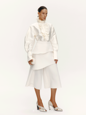 【云层梦境】多层次裁片拼接造型七分裙裤