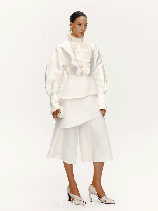 【云层梦境】多层次裁片拼接造型七分裙裤 商品图0