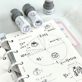 白日几何 P头goody系列光敏印章新款生活记录自带油墨