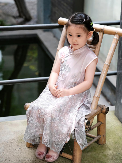 盛唐牡丹| Kids 意大利进口蕾丝旗袍裙(儿童) 商品图3