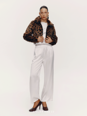 【琉璃之月】光泽感醋酸混纺直身长裤