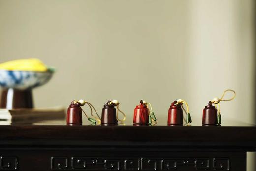 称心如意°圆柱形紫檀印章挂件 商品图7