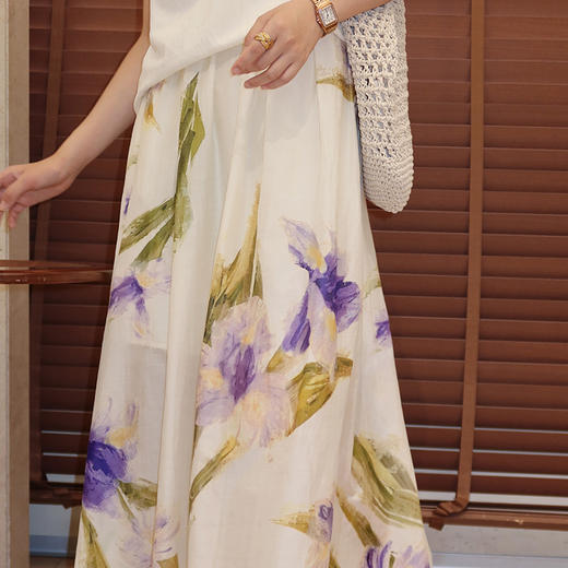 【预售7天】良木礼真丝印花半裙（X7346） 商品图1