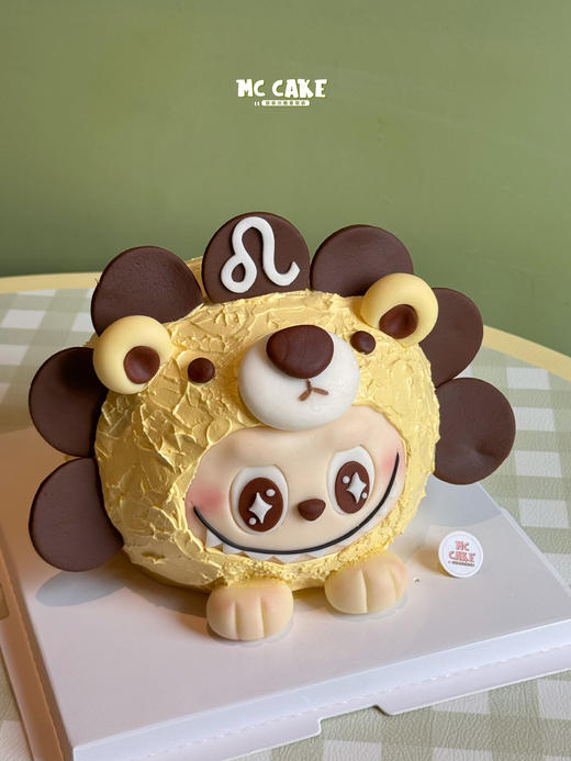 原创星座系列|labubu狮子座蛋糕（棕色） 商品图1