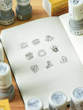 白日几何 鸡蛋仔仔系列光敏印章新款生活记录自带油墨 第2弹