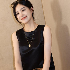 【预售7天】良木礼真丝丝毛背心（X7326）